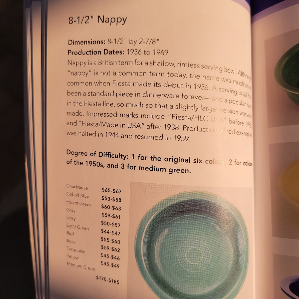Vintage Fiesta 8.5" Nappy Bowl ~ Fiestaware ~ Serving Bowl ~ Turquoise - Picture 6 of 16